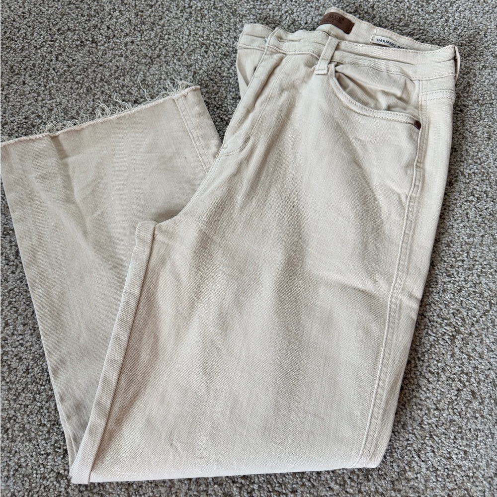 Judy Blue Women's Cream Cropped Jeans